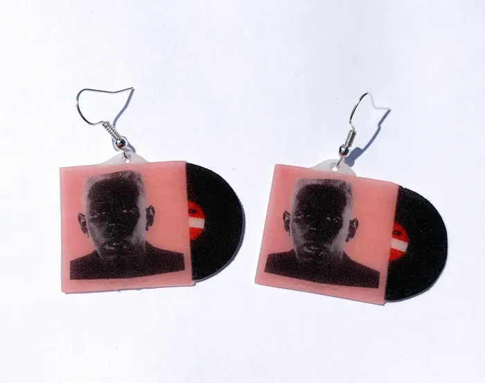 Earrings Sam Makes Things Tyler The Creator IGOR Vinyl Album Handmade Earrings