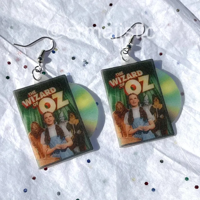 Earrings Wizard of Oz 1939 DVD 2D detailed Handmade Earrings Sam Makes Things