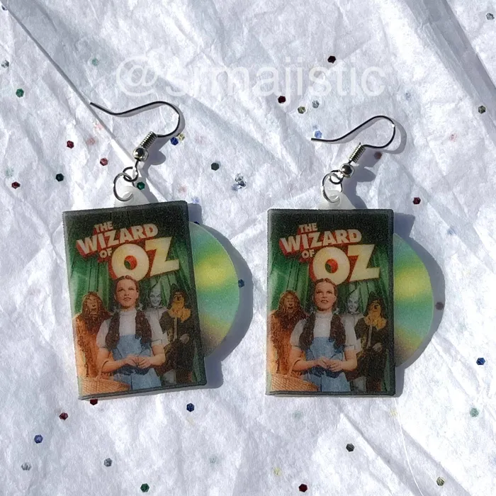 Earrings Wizard of Oz 1939 DVD 2D detailed Handmade Earrings Sam Makes Things