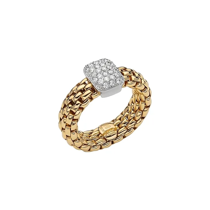 FOPE FOPE 18K Yellow Gold Vendome Collection Diamond Ring Rings