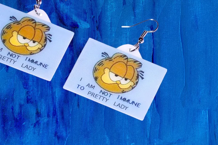 Garfield Character Collection of Cute Detailed Handmade Earrings Sam Makes Things Earrings