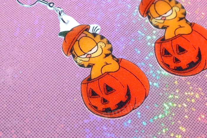 Garfield Character Collection of Cute Detailed Handmade Earrings Sam Makes Things Earrings