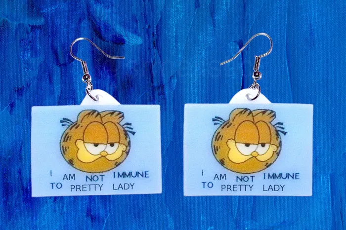 Garfield Character Collection of Cute Detailed Handmade Earrings Sam Makes Things Earrings