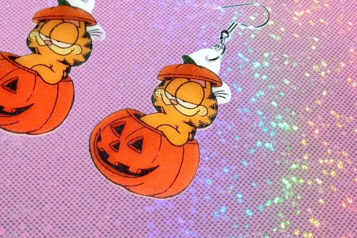 Garfield Character Collection of Cute Detailed Handmade Earrings Sam Makes Things Earrings