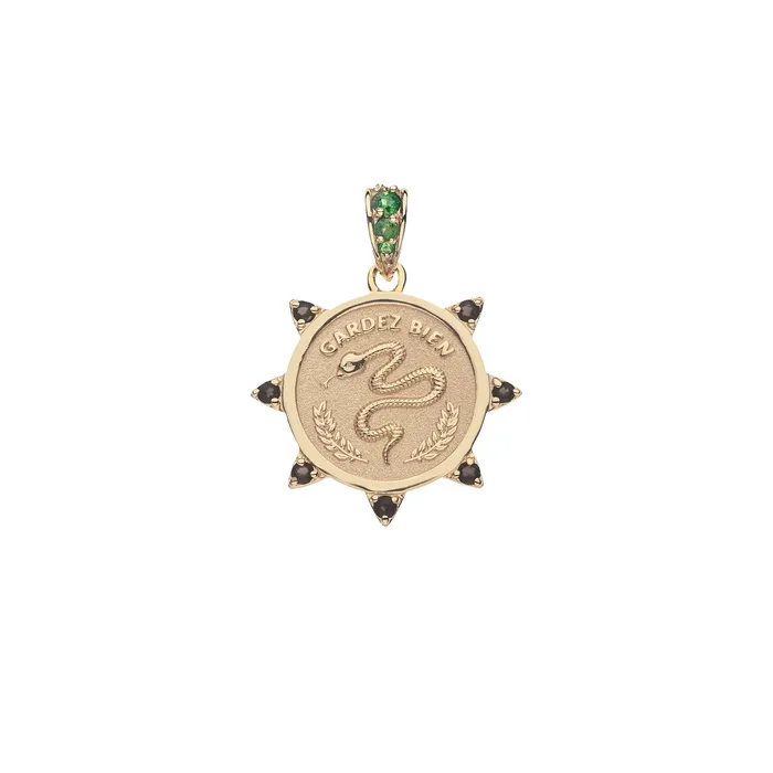 Jane Win PROTECT Petite Embellished Coin Pendant Necklace Jane Win Necklaces Jane Win PROTECT Petite Embellished Coin Pendant Necklace Jane Win Necklaces