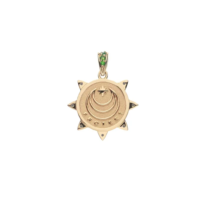 Jane Win PROTECT Petite Embellished Coin Pendant Necklace Jane Win Necklaces
