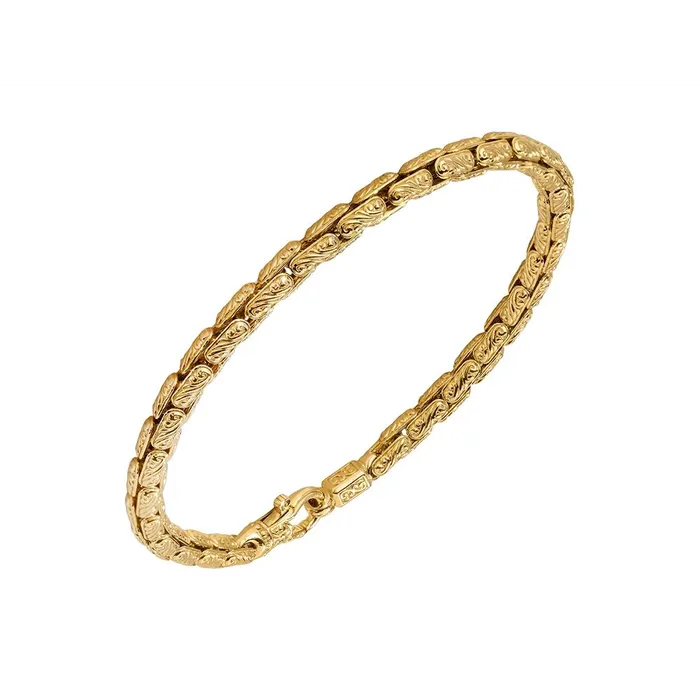 Konstantino Bracelets Konstantino Mens Kavafi 18K Yellow Gold Link Bracelet