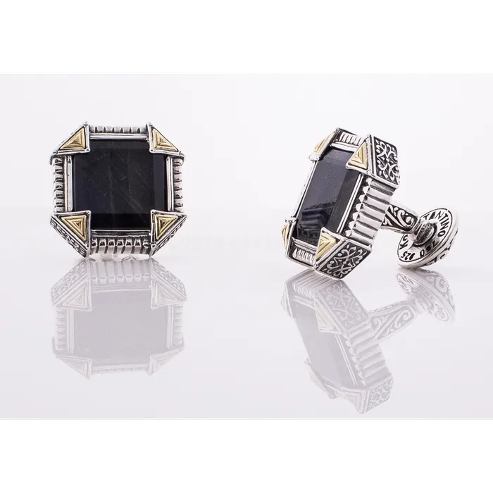 Konstantino Rings Konstantino Sterling Silver Yellow Gold Spectrolite Cufflinks Konstantino Rings Konstantino Sterling Silver Yellow Gold Spectrolite Cufflinks