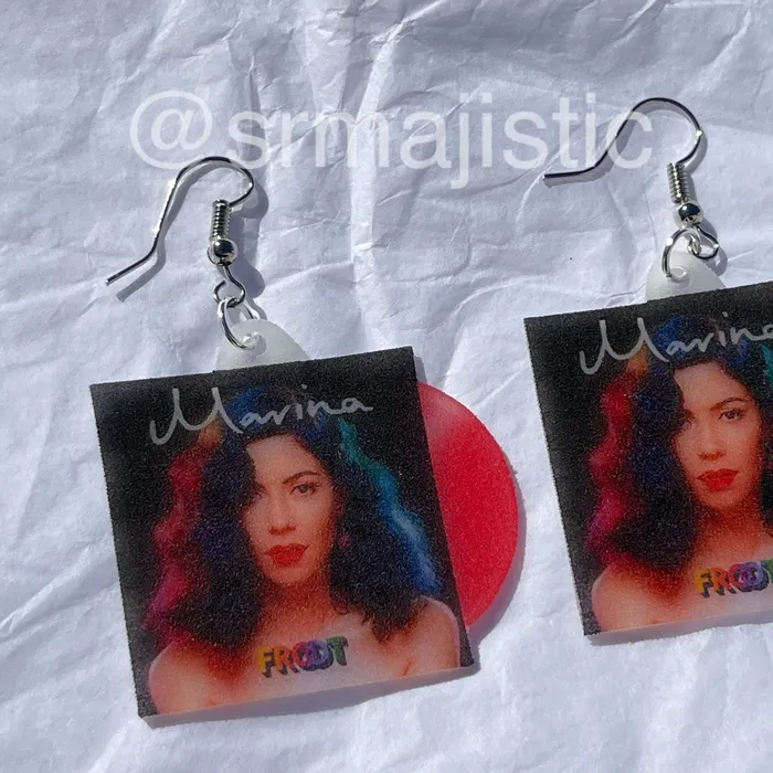 Marina and the Diamonds FROOT Vinyl Album Handmade Earrings Sam Makes Things Earrings Marina and the Diamonds FROOT Vinyl Album Handmade Earrings Sam Makes Things Earrings