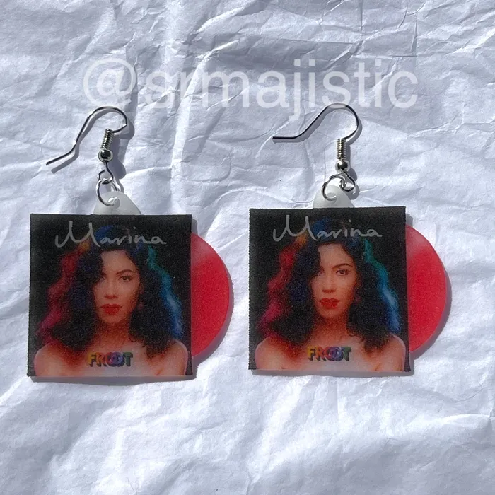 Marina and the Diamonds FROOT Vinyl Album Handmade Earrings Sam Makes Things Earrings