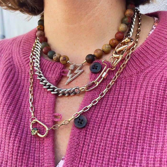 Marla Aaron Necklaces Marla Aaron 14K Yellow Gold Biker Chain Necklace