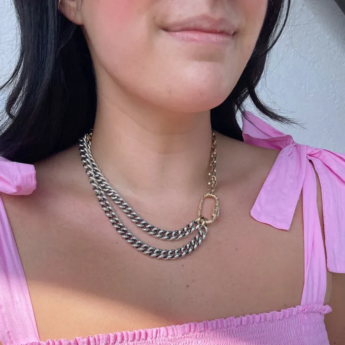 Marla Aaron Necklaces Marla Aaron 14K Yellow Gold Biker Chain Necklace