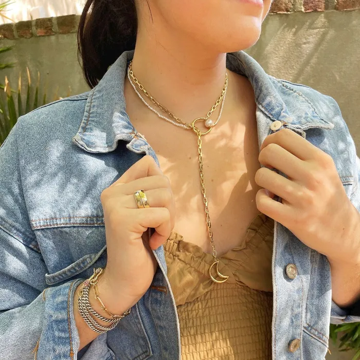 Marla Aaron Necklaces Marla Aaron 14K Yellow Gold Biker Chain Necklace