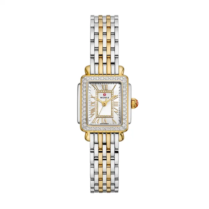 Michele Rings Michele Deco Madison Mini Diamond TwoTone Watch
