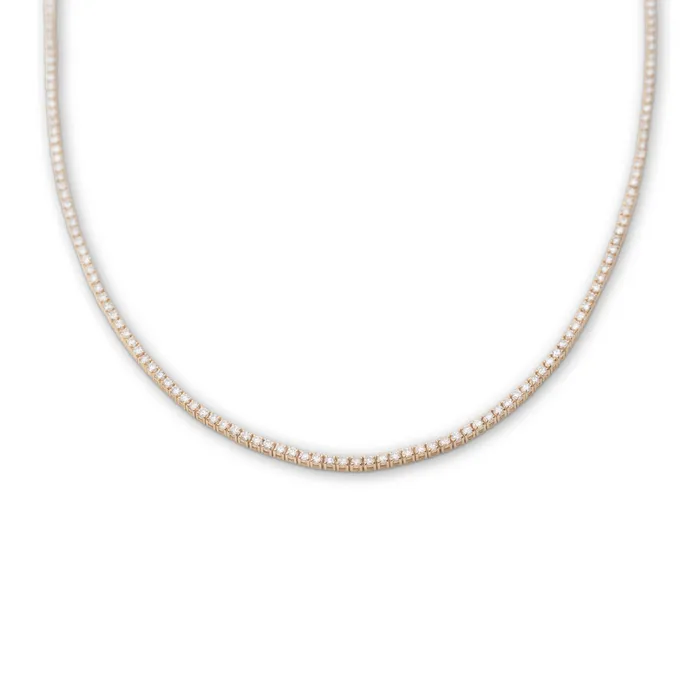 Necklaces 14k Diamond Tennis Necklace 4 CTW RG