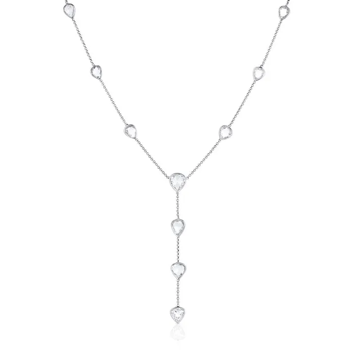 Necklaces CJ Charles Jewelers Estate Platinum 570ctw Rose Cut Diamond Necklace Necklaces CJ Charles Jewelers Estate Platinum 570ctw Rose Cut Diamond Necklace