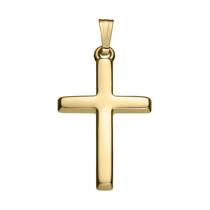Necklaces Croghans 14K Yellow Gold 13x25mm Cross Pendant Necklace