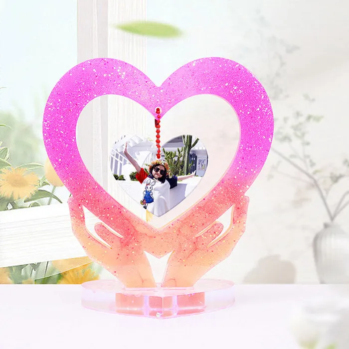 Necklaces IntoResin Heart Moon Dolphin Photo Frame Resin Molds