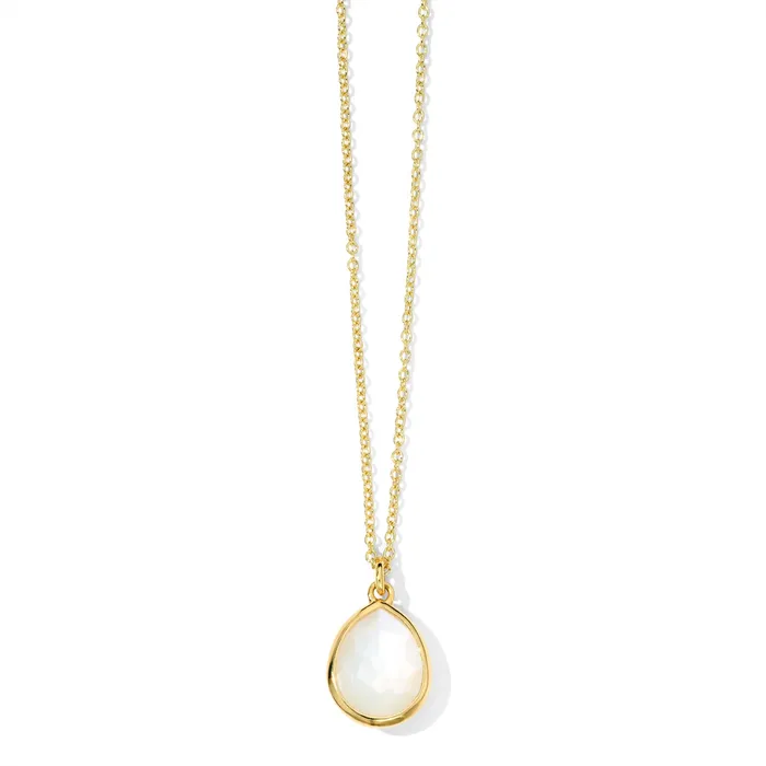 Necklaces Ippolita Ippolita 18K Yellow Gold Rock Candy Mini Teardrop Pendant Necklace in Mother of Pearl Doublet 1618in
