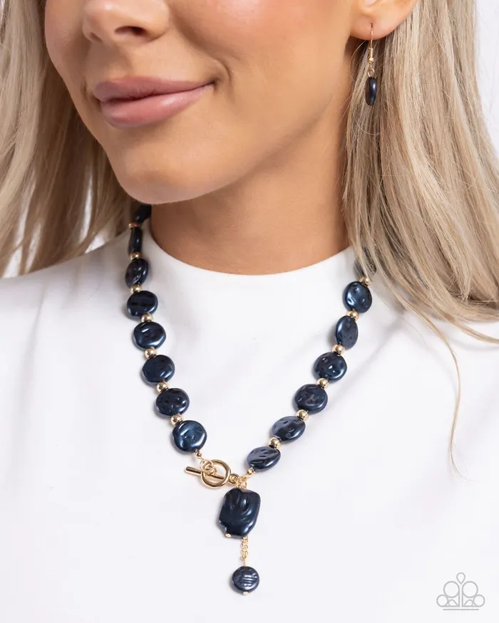 Necklaces Paparazzi Jewelry Paparazzi Necklace Beaming Baroque Blue