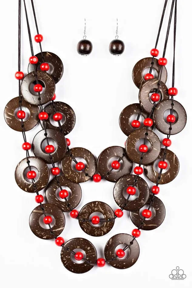 Necklaces Paparazzi Jewelry Paparazzi Necklace Bora Bora Beauty Red