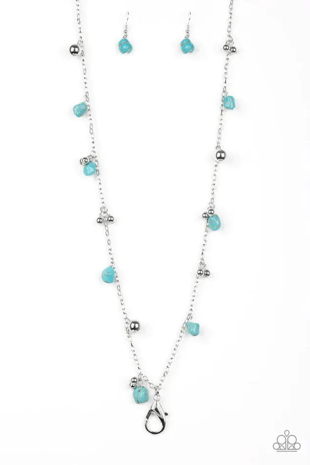 Necklaces Paparazzi Jewelry Paparazzi Necklace Both Feet On The Ground Blue