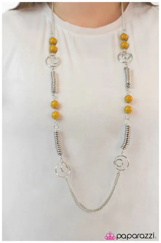Necklaces Paparazzi Jewelry Paparazzi Necklace Break From The Norm Yellow