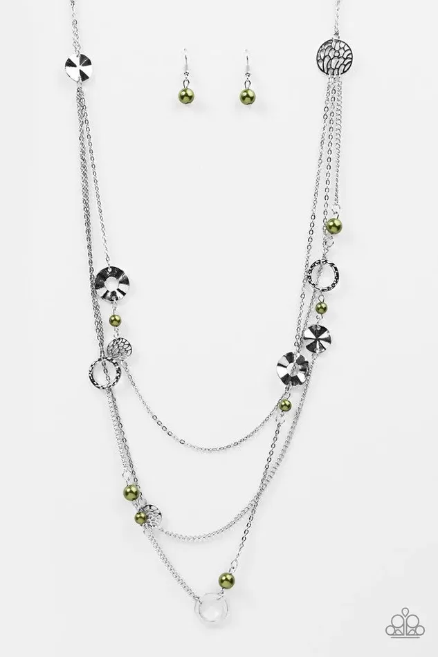 Necklaces Paparazzi Jewelry Paparazzi Necklace BRIGHT Here BRIGHT Now Green