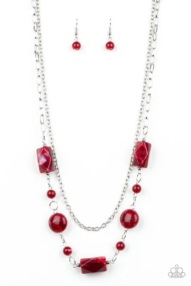 Necklaces Paparazzi Jewelry Paparazzi Necklace Colorfully Cosmopolitan Red