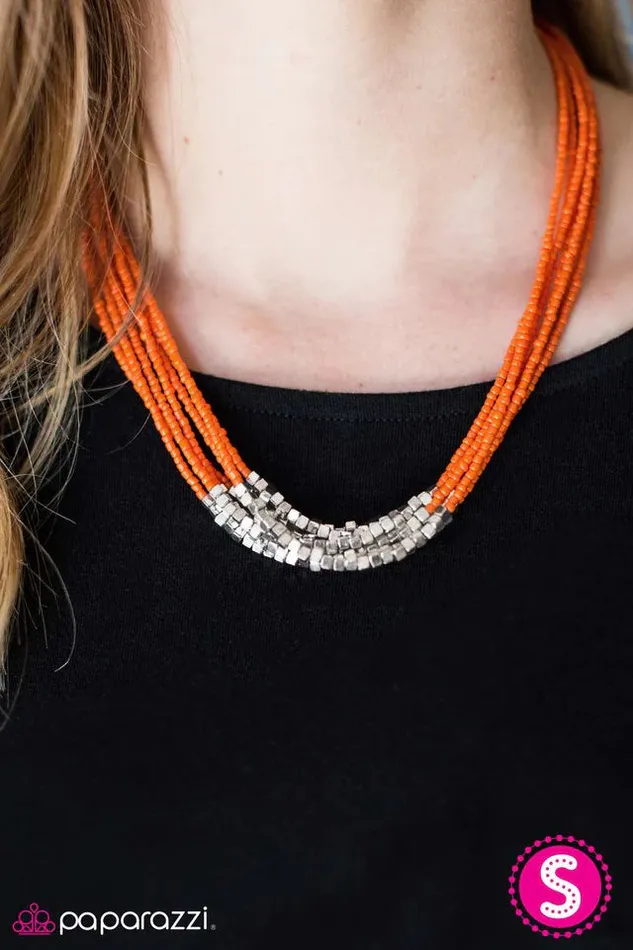 Necklaces Paparazzi Jewelry Paparazzi Necklace Crash The Party Orange