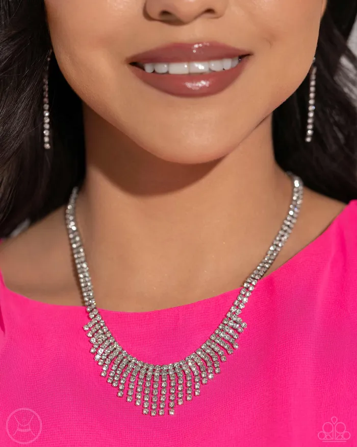 Necklaces Paparazzi Jewelry Paparazzi Necklace Daring Decadence White