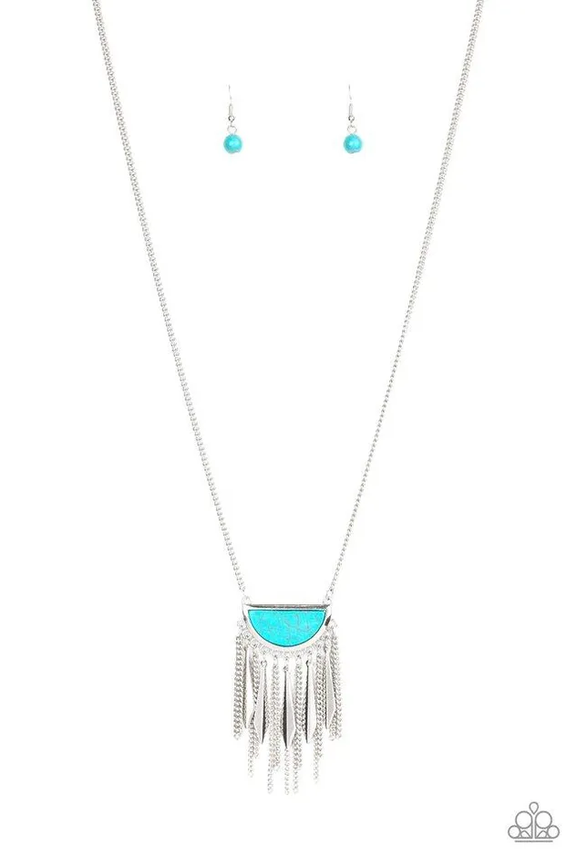 Necklaces Paparazzi Jewelry Paparazzi Necklace Desert Hustle Blue