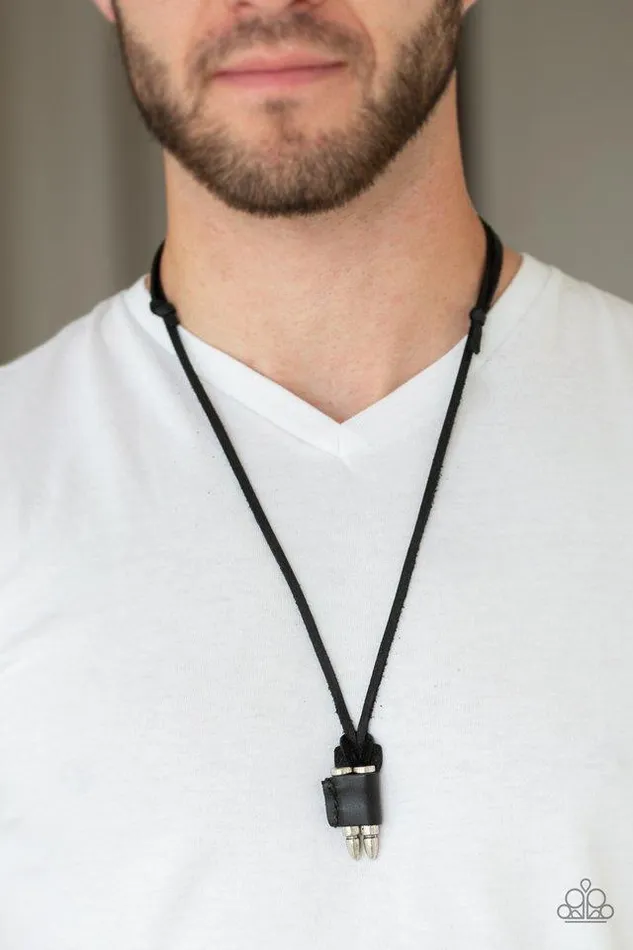 Necklaces Paparazzi Jewelry Paparazzi Necklace Dodge a Bullet Black