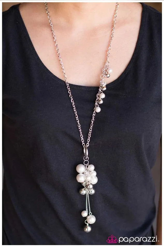 Necklaces Paparazzi Jewelry Paparazzi Necklace Life Of The Party White