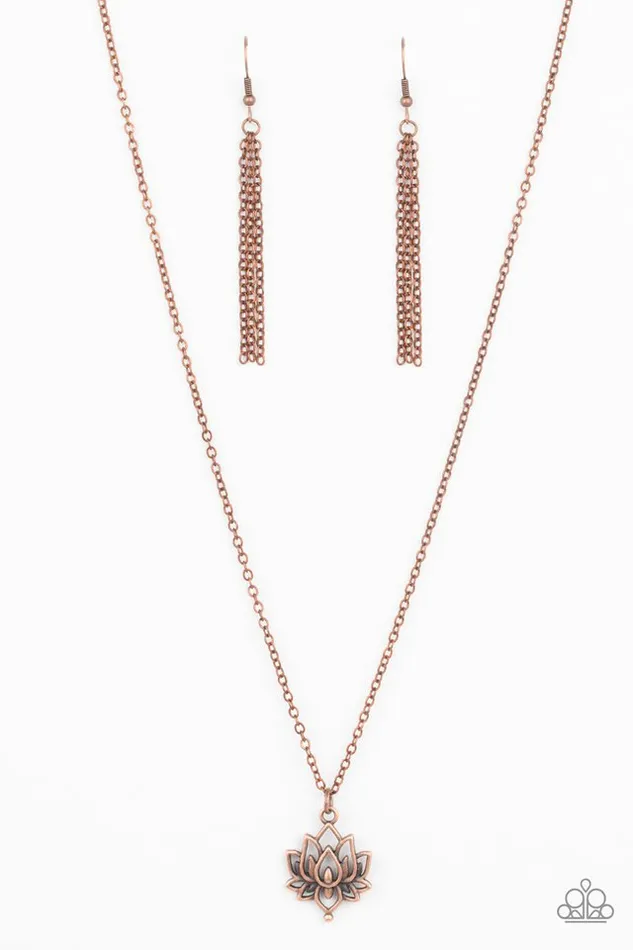 Necklaces Paparazzi Jewelry Paparazzi Necklace Lotus Retreat Copper Necklaces Paparazzi Jewelry Paparazzi Necklace Lotus Retreat Copper