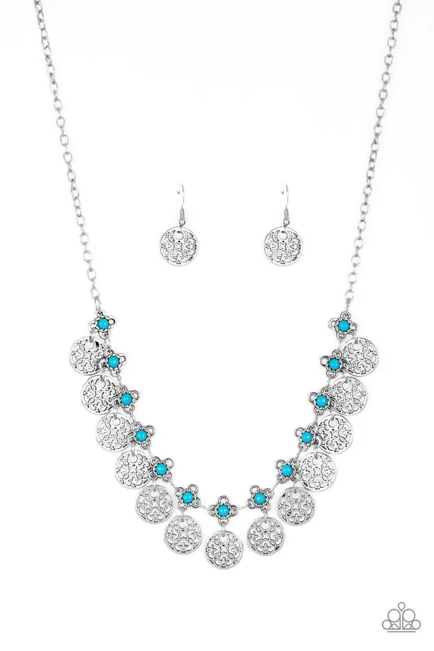 Necklaces Paparazzi Jewelry Paparazzi Necklace Mandala Movement Blue Necklaces Paparazzi Jewelry Paparazzi Necklace Mandala Movement Blue