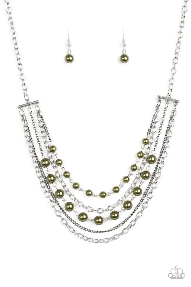 Necklaces Paparazzi Jewelry Paparazzi Necklace Metro Modest Green