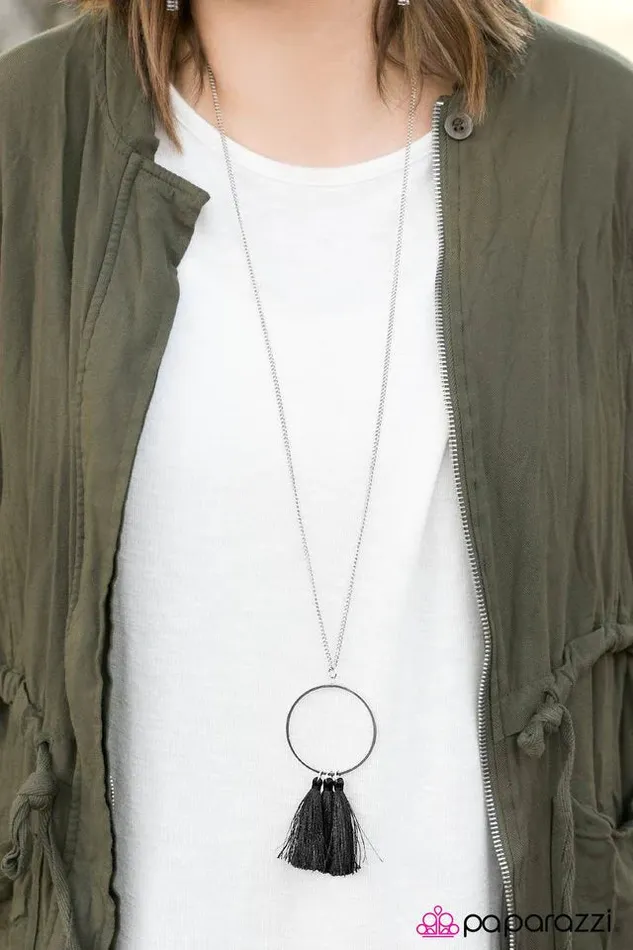 Necklaces Paparazzi Jewelry Paparazzi Necklace Never Too Much Tassel Black