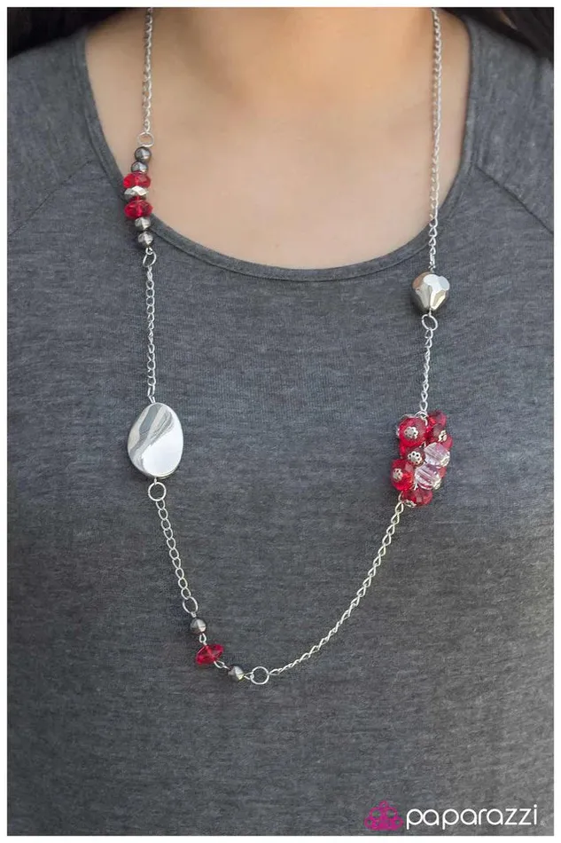 Necklaces Paparazzi Jewelry Paparazzi Necklace Otherwise Engaged Red
