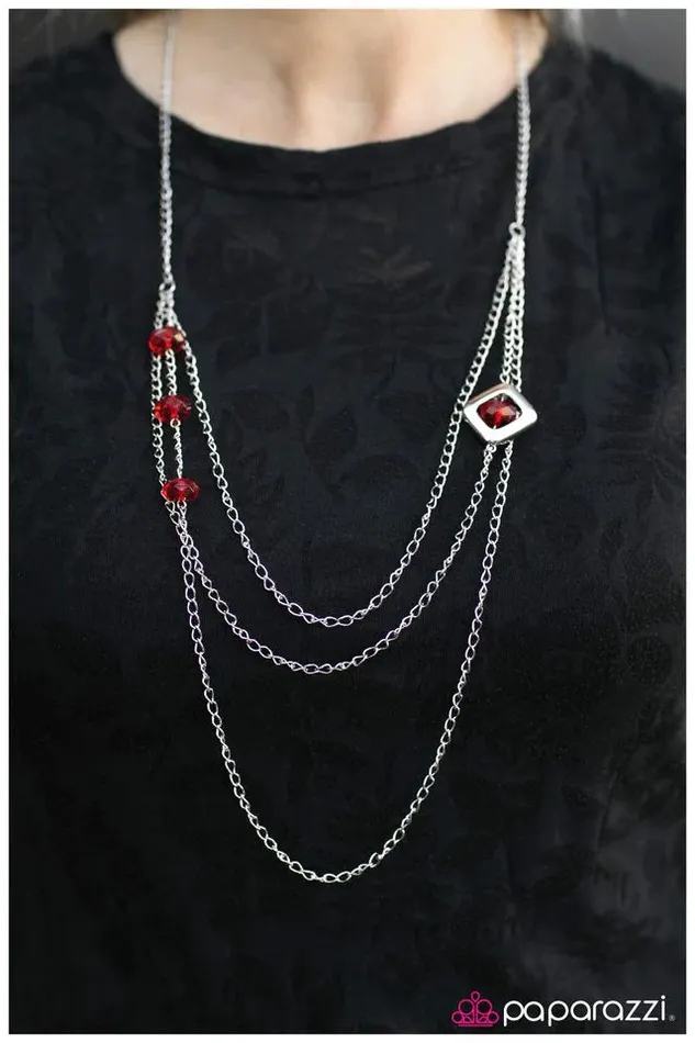 Necklaces Paparazzi Jewelry Paparazzi Necklace Put On Your Dancing Shoes Red