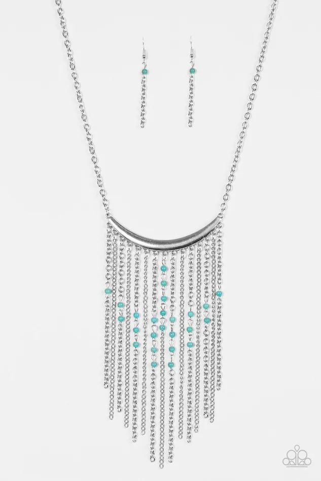 Necklaces Paparazzi Jewelry Paparazzi Necklace Runaway Rumba Blue