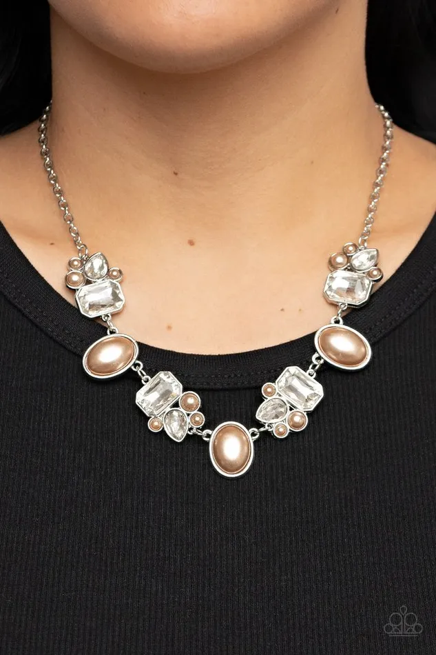 Necklaces Paparazzi Jewelry Paparazzi Necklace Sensational Showstopper Brown