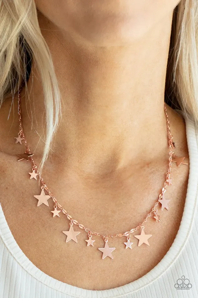 Necklaces Paparazzi Jewelry Paparazzi Necklace Starry Shindig Copper
