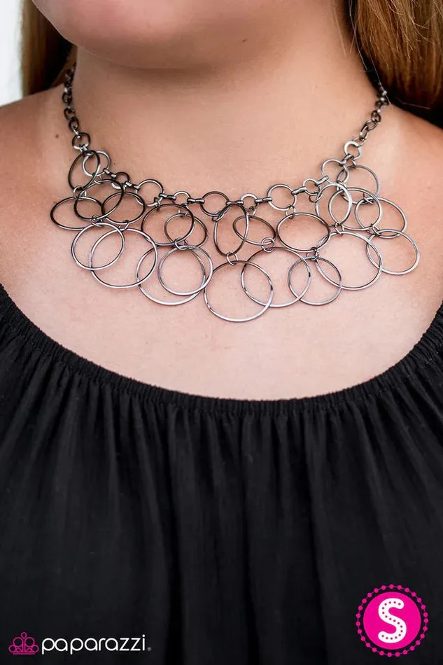 Necklaces Paparazzi Jewelry Paparazzi Necklace Step Into The Bling Ring Black