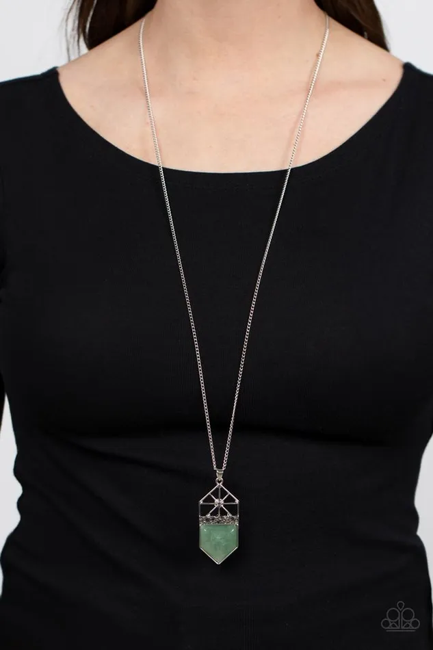 Necklaces Paparazzi Jewelry Paparazzi Necklace Trailblazing Talisman Green