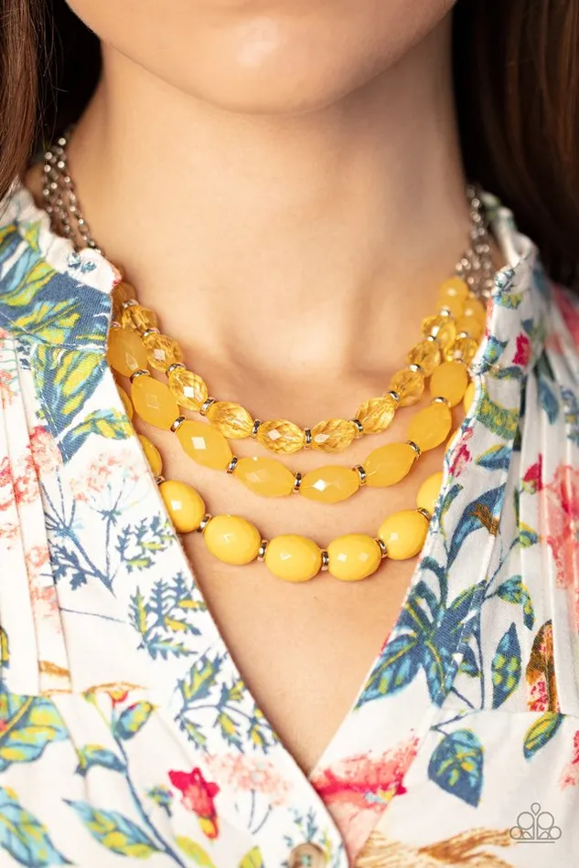 Necklaces Paparazzi Jewelry Paparazzi Necklace Tropical Hideaway Yellow
