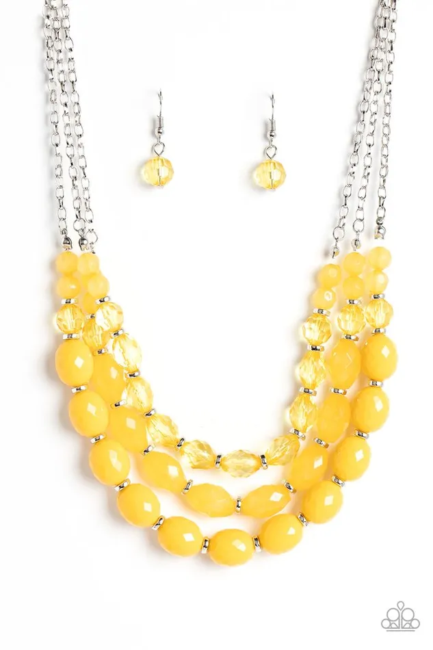Necklaces Paparazzi Jewelry Paparazzi Necklace Tropical Hideaway Yellow Necklaces Paparazzi Jewelry Paparazzi Necklace Tropical Hideaway Yellow