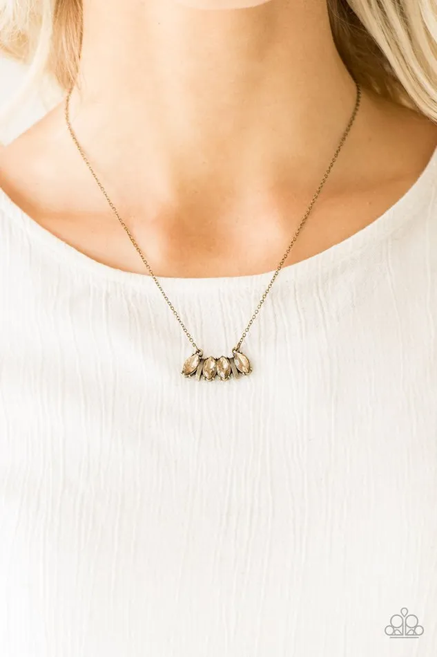 Necklaces Paparazzi Necklace Deco Decadence Brass Paparazzi Jewelry
