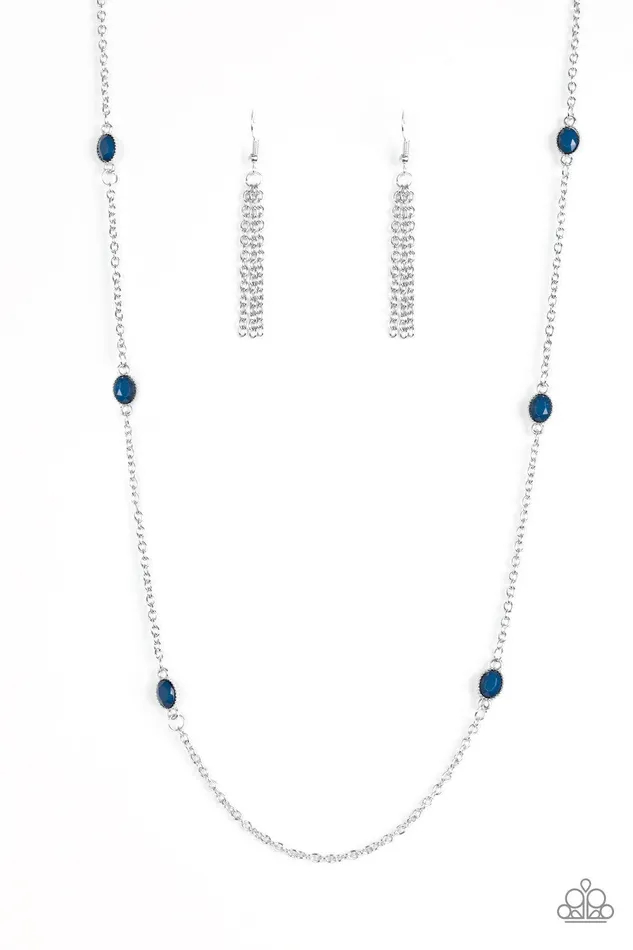 Necklaces Paparazzi Necklace In Season Blue Paparazzi Jewelry