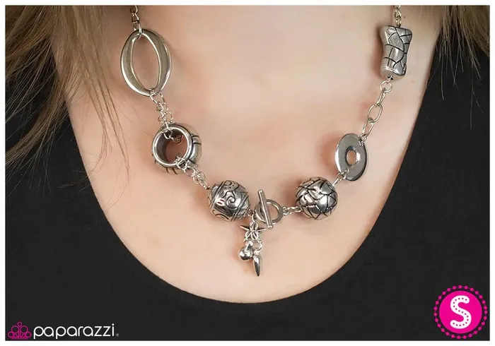 Necklaces Paparazzi Necklace Mixed Tape Silver Paparazzi Jewelry